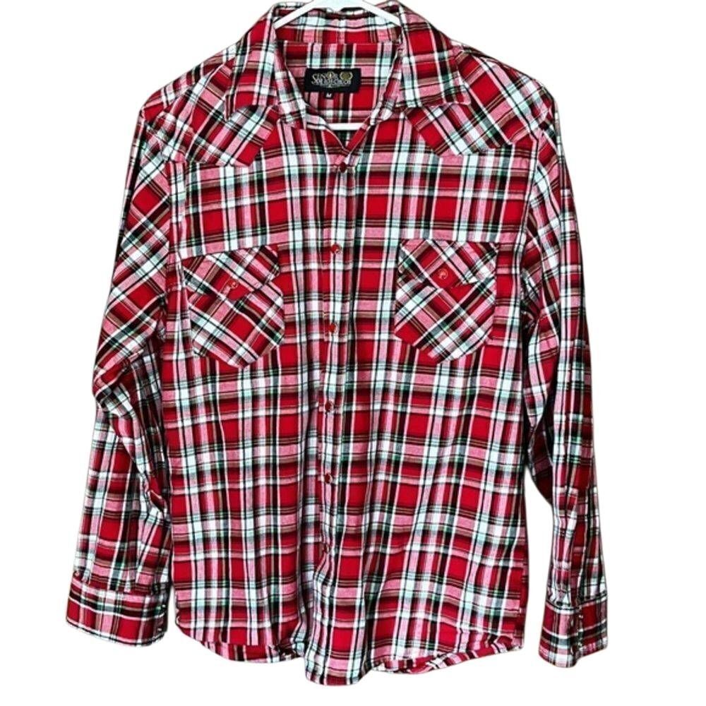Senior de los Cielos Plaid Western Snap Up Shirt